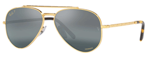 RB314 RAY-BAN NEW AVIATOR RB3625 9196G6 58 LEGEND GOLD  / POLARIZED CLEAR GRADIENT DARK BLUE