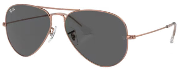 RB572 RAY-BAN AVIATOR LARGE METAL RB3025 9202B1 58 ROSE GOLD / DARK GREY