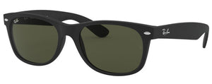 C6 RAY-BAN NEW WAYFARER RB2132 622 52  RUBBER BLACK / G-15 GREEN