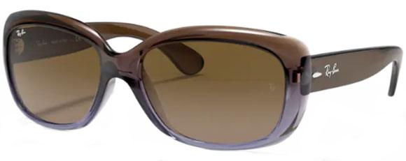 RB124 RAY-BAN JACKIE OHH RB4101 860/51 58 BROWN GRADIENT LILAC / LIGHT BROWN GRADIENT BROWN