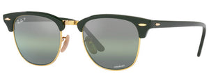 RB152 RAY-BAN CLUBMASTER RB3016 1368G4 49 GREEN ON ARISTA  DARK GREEN MIRRORED POLARIZED