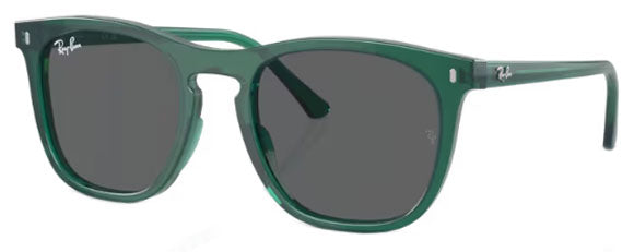 RB356 RAY-BAN RB2210F 6615B1 53 TRANSPARENT GREEN / DARK GREY