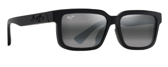 MJM142 MAUI JIM HIAPO ASIAN FIT 655-02 56 MATTE BLACK / NEUTRAL GREY