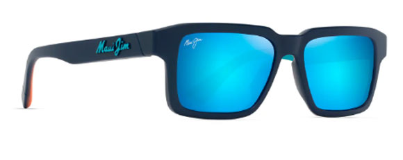 MJM147 MAUI JIM KAHIKO B635-03 53 MATTE DARK BLUE / BLUE HAWAII