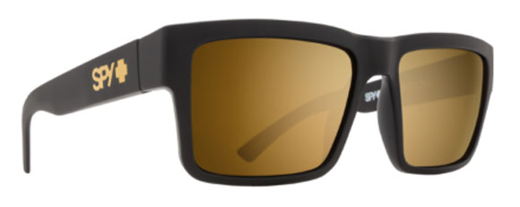 SY096 SPY MONTANA 673407973417 SOFT MATTE BLACK / HD PLUS BRONZE WITH GOLD SPECTRA MIRRORED