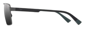 MJM162 MAUI JIM PIHA DSB621-02 60 SHINY GUNMETAL BLACK / DUAL MIRRORED SILVER BLACK