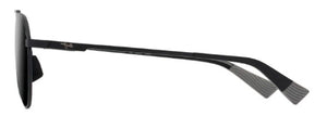 MJM126 MAUI JIM WAIWAI 634-02 MATTE BLACK WITH GREY / NEUTRAL GREY