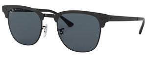 F158  RAY-BAN CLUBMASTER METAL RB3716 186/R5 51  MATTE BLACK ON BLACK / BLUE