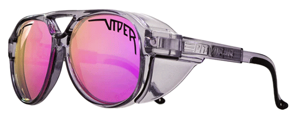 PIT046 PIT VIPER THE EXCITERS SMOKE SHOW CLEAR DARK GREY / PURPLE REVO POLARIZED