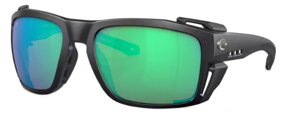 CT100 COSTA KING TIDE 8 06S9111 911102 60 BLACK PEARL / GREEN MIRRORED POLARIZED