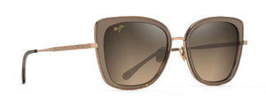 MJ76 MAUI JIM VIOLET LAKE HS843-24A 53 TRANSPARENT TAUPE WITH GOLD  / HCL BRONZE