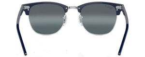 RB149 RAY-BAN CLUBMASTER RB3016 1366G6 51 BLUE ON SILVER  DARK BLUE MIRRORED POLARIZED