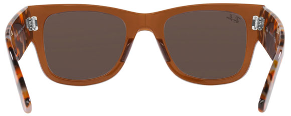 RB015 RAY-BAN MEGA WAYFARER RB0840S 663693 51 TRANSPARENT BROWN / LIGHT BROWN MIRRORED GOLD