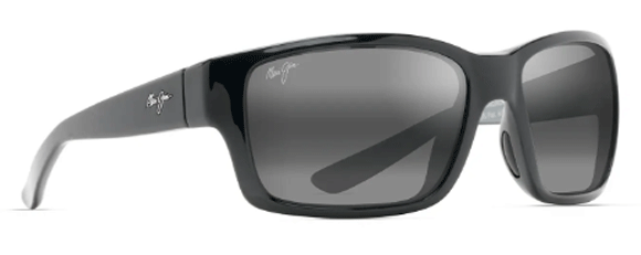 MJM060 MAUI JIM MANGROVES 604-02 60 BLACK GLOSS WITH GREY INTERIOR  / NEUTRAL GREY