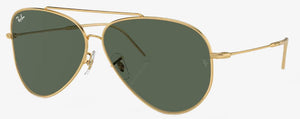 RB328 RAY-BAN AVIATOR REVERSE RBR0101S 9036 62 ARISTA  / DARK GREEN