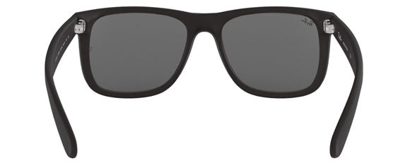 Z29 RAY-BAN JUSTIN RB4165 622/6G 58 BLACK /  GRAY MIRRORED SILVER