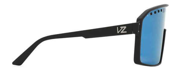 VZ147 VON ZIPPER SUPER RAD AZYEY00132-PLC BLACK SATIN / BLUE FLASH POLARIZED