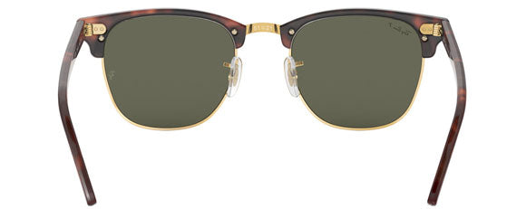 C175 RAY-BAN CLUBMASTER RB3016 990/58 55 RED HAVANA  / GREEN POLARIZED