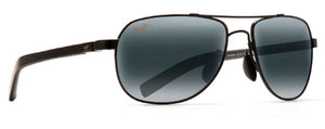 MJM005 MAUI JIM GUARDRAILS 327-02 58 GLOSS BLACK  NEUTRAL GREY