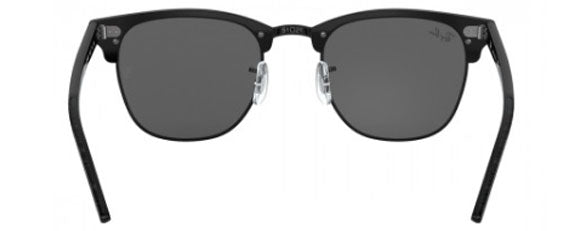 RB141 RAY-BAN CLUBMASTER RB3016 1305B1 51 WRINKLED BLACK ON BLACK  DARK GRAY