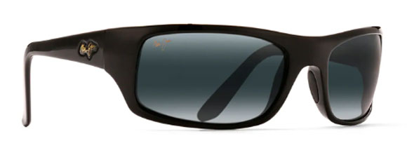 MJ324 MAUI JIM PEAHI 202-02 65 GLOSS BLACK / NEUTRAL GREY