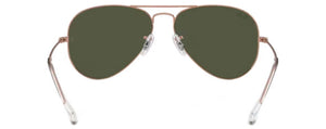 RB571 RAY-BAN AVIATOR LARGE METAL RB3025 920231 58 ROSE GOLD / GREEN