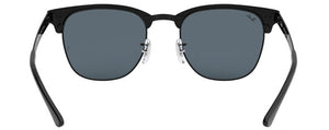 F158  RAY-BAN CLUBMASTER METAL RB3716 186/R5 51  MATTE BLACK ON BLACK / BLUE