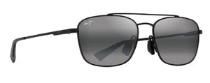 MJM133 MAUI JIM KALAUNU ASIAN FIT 645-02 58 MATTE BLACK WITH GREY  / NEUTRAL GREY