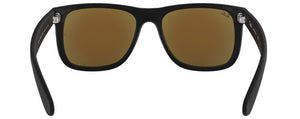 H90F RAY-BAN JUSTIN RB4165F 622/55 58 RUBBER BLACK / BLUE FLASH