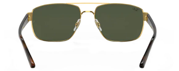 Z96 RAY-BAN RB3663 001/31 60 GOLD / GREEN