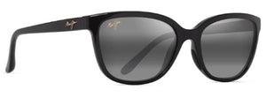 MJM166 MAUI JIM HONI 758-02 SHINY BLACK / NEUTRAL GREY