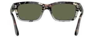 PO123 PERSOL PO3301S 115958 57 BROWN CUT GREY TORTOISE / GREEN POLARIZED