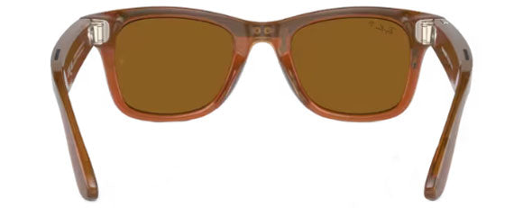 RB346 RAY-BAN META WAYFARER RW4008 670683 53 SHINY CARAMEL / BROWN POLARIZED