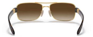 B21 RAY-BAN RB3522 001/13 61 ARISTA GOLD / BROWN GRADIENT DARK BROWN