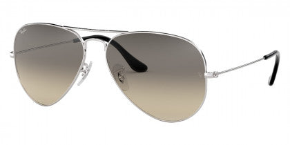 RB295 RAY-BAN AVIATOR LARGE METAL RB3025 003/32 62 SILVER / CLEAR GRADIENT GRAY