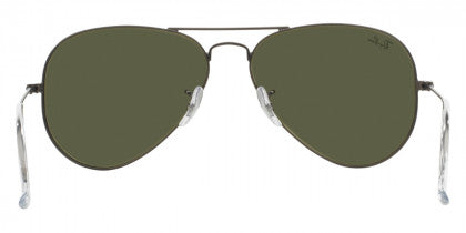 A80 RAY-BAN AVIATOR LARGE METAL RB3025 029/30 58 MATTE GUNMETAL  LIGHT GREEN MIRRORED SILVER