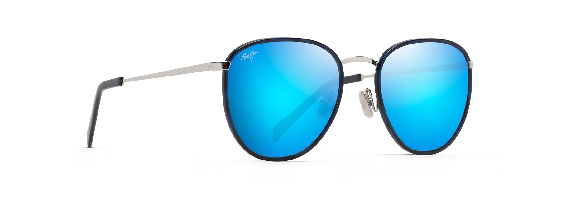 MJ480 MAUI JIM NONI B854-03 54 NAVY WITH SILVER / BLUE HAWAII