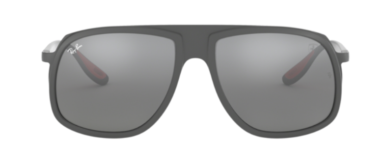 H161 RAY-BAN FERRARI RB4308M F6266G 58 GREY / GREY MIRRORED  SILVER