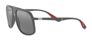 H161 RAY-BAN FERRARI RB4308M F6266G 58 GREY / GREY MIRRORED  SILVER