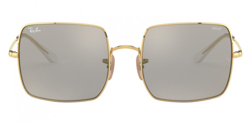 F156 RAY-BAN  SQUARE RB1971 001/B3 54 ARISTA / PHOTOCHROMIC DARK GRAY MIRRORED GOLD