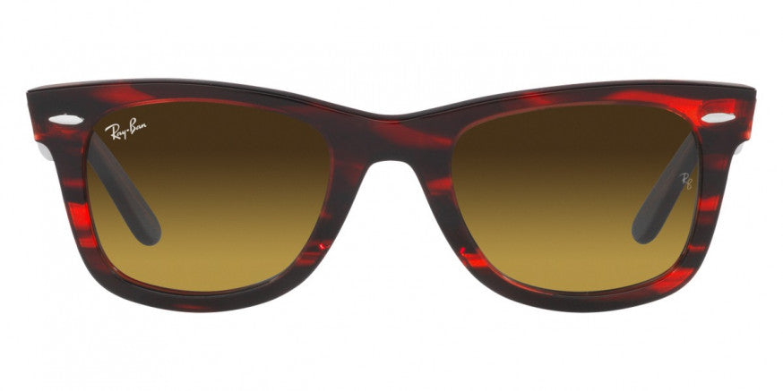 F263 RAY-BAN WAYFARER RB2140 136285 50 STRIPE RED / BROWN GRADIENT