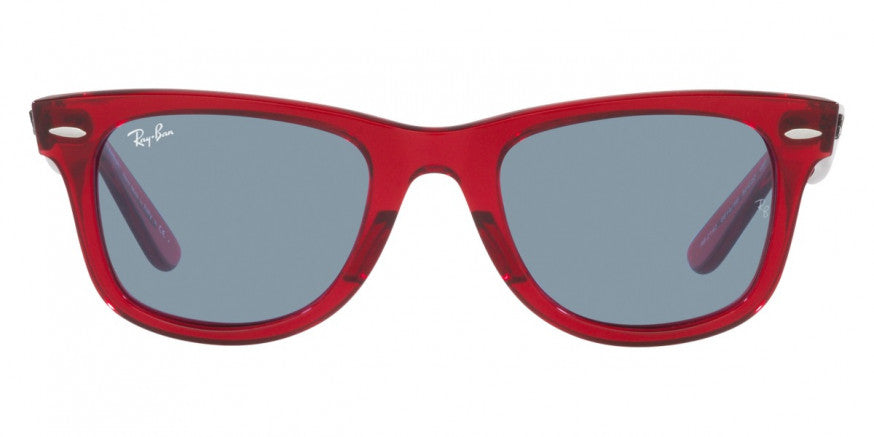 H23F RAY-BAN WAYFARER RB2140F 661456 52 TRANSPARENT RED / BLUE