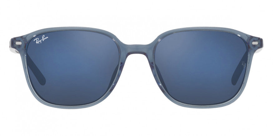 RB166 RAY-BAN LEONARD RB2193 6638O4 53 TRANSPARENT DARK BLUE / GRAY MIRRORED BLUE