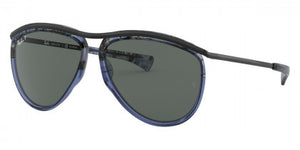 D294 RAY-BAN OLYMPIAN AVIATOR RB2219 128802 59 GRADIENT HAVANA BLUE / BLUE POLARIZED