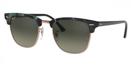 RB138 RAY-BAN CLUBMASTER RB3016 125571 51 SPOTTED GRAY GREEN / LIGHT GRAY GRADIENT DARK GRAY