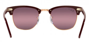 RB001 RAY-BAN CLUBMASTER RB3016F 1365G9 55 MM BORDEAUX ON ROSE GOLD / RED POLARIZED