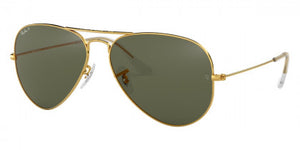 RB036 RAY-BAN AVIATOR LARGE METAL RB3025 001/58 58 ARISTA / GREEN POLARIZED