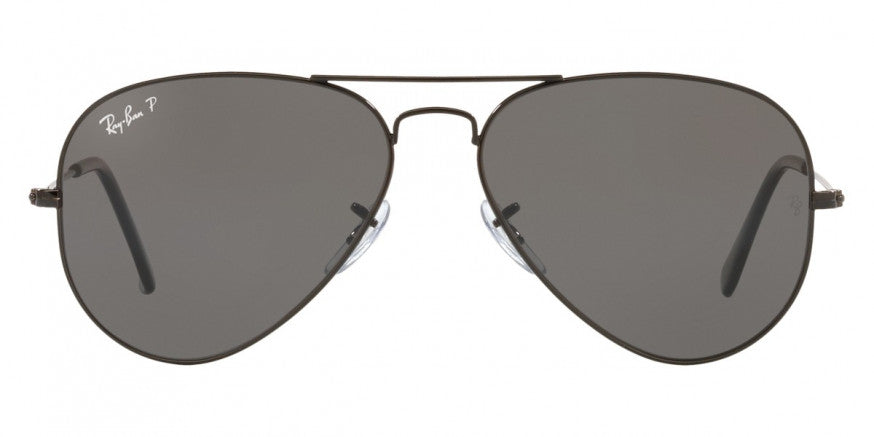 H56 RAY-BAN AVIATOR LARGE METAL RB3025 002/48 58 BLACK POLARIZED