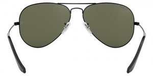 B6 RAY-BAN AVIATOR LARGE METAL RB3025 002/58 58 BLACK / G-15 GREEN POLARIZED