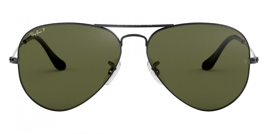 Z130 RAY-BAN AVIATOR LARGE METAL RB3025 004/58 62 GUNMETAL / G-15 GREEN POLARIZED